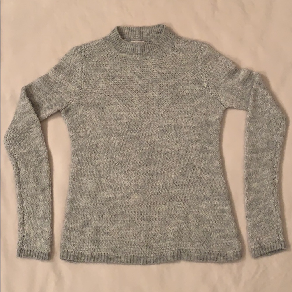 LOFT mock neck soft grey sweater, size medium